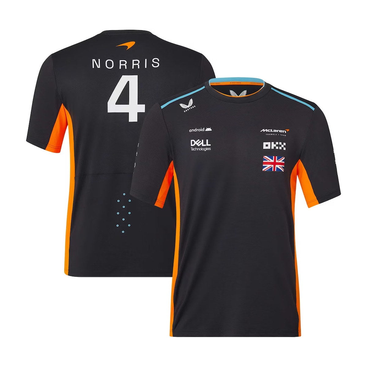 Lando Norris McLaren F1 Team Castore Replica Set-Up Driver T-Shirt - Charcoal
