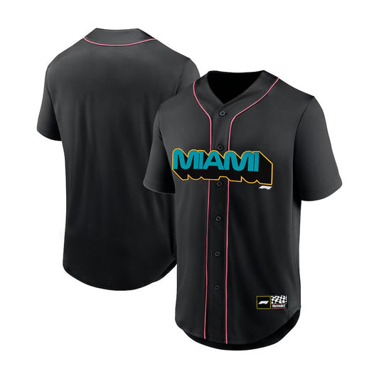Formula 1 Miami Grand Prix Baseball Jersey - Black