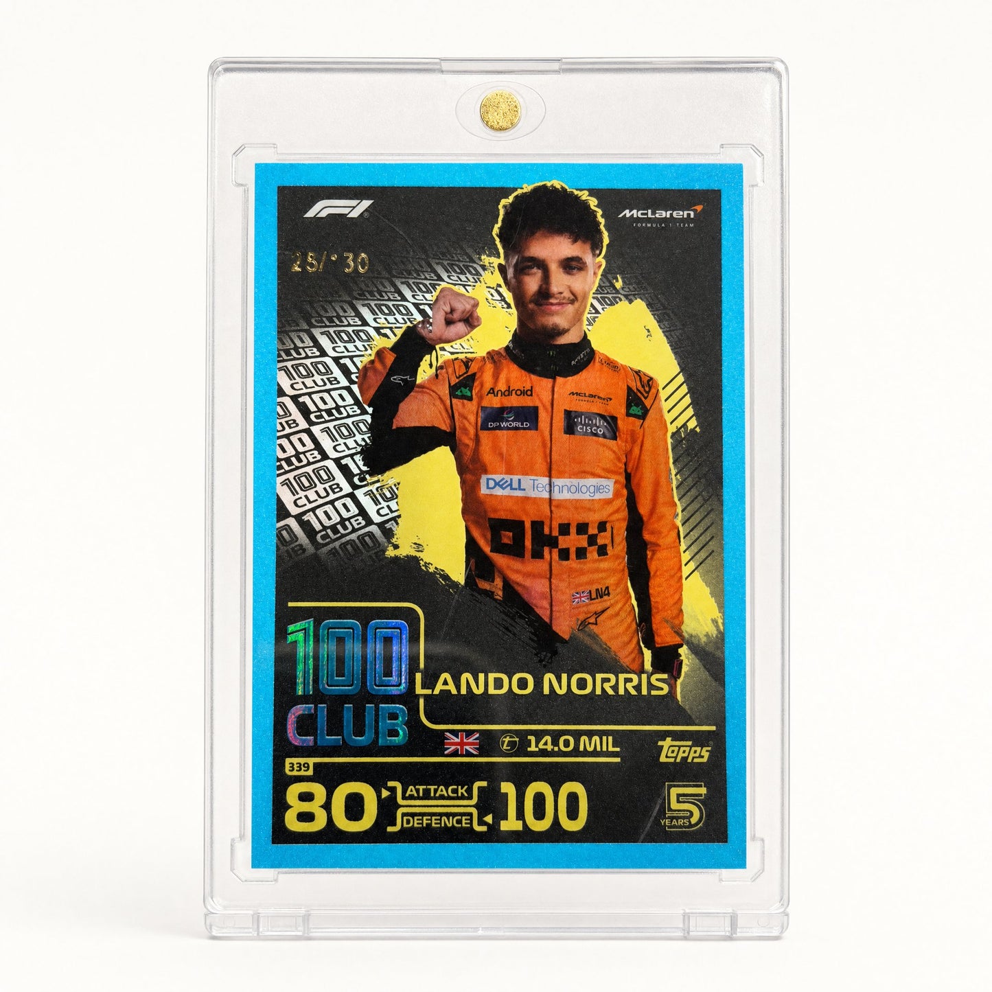 Turbo Attax · 100 Club · Lando Norris · serial 04/90