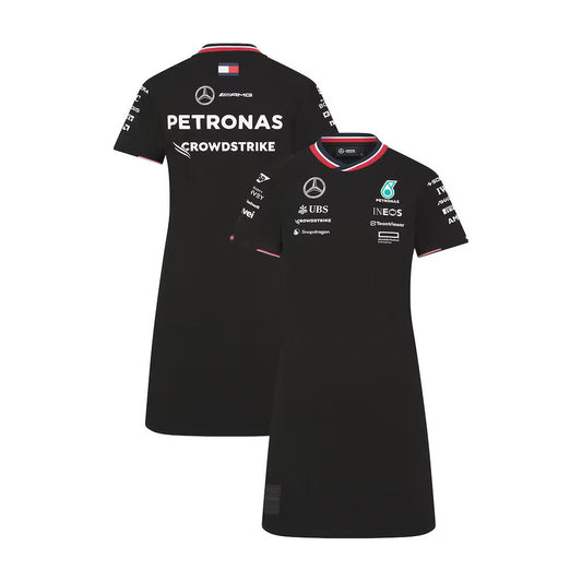 Mercedes-AMG Petronas F1 Team Women's Replica Team T-Shirt Dress - Black