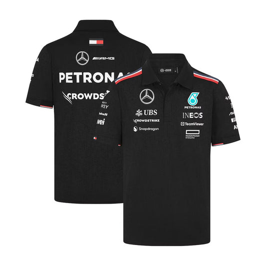 Mercedes-AMG Petronas F1 Team Mercedes 2024 Team Replica Polo - Black