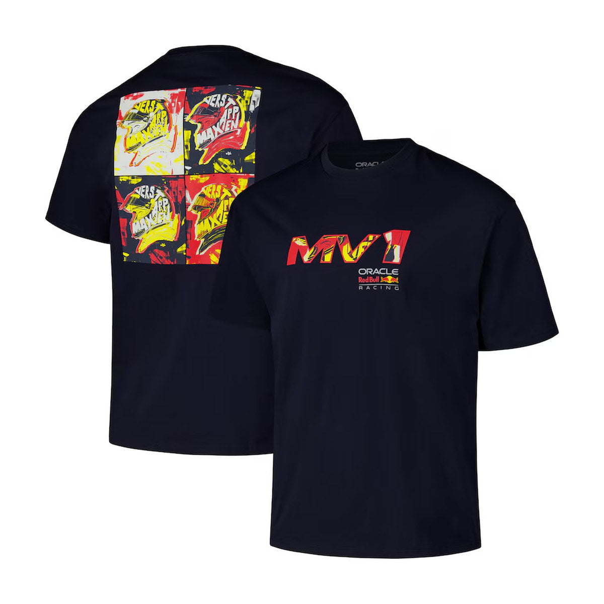 Max Verstappen Red Bull Racing Unisex Pop Art Oversized T-Shirt - Navy