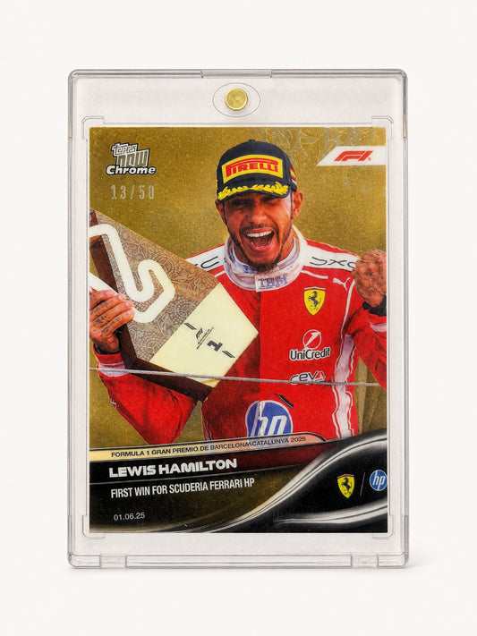 Topps Now · Lewis Hamilton first win for Ferrari · serial 13/50