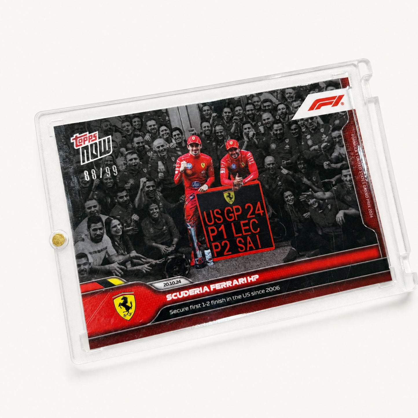 Topps Now · Ferrari 1–2 finish since 2006 · serial 88/99