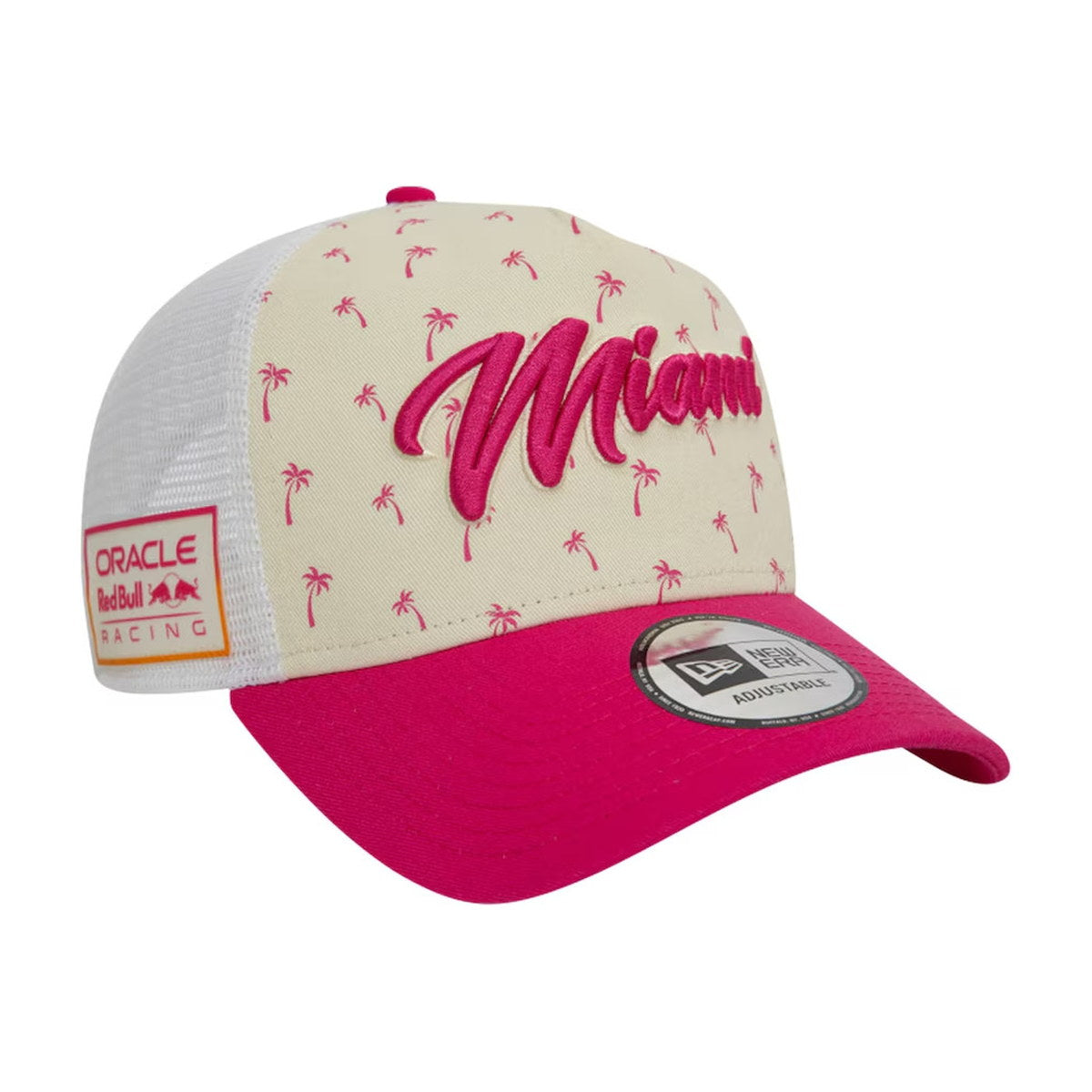 Red Bull Racing New Era 2024 Miami Grand Prix Trucker 9FORTY Adjustable Hat - Cream