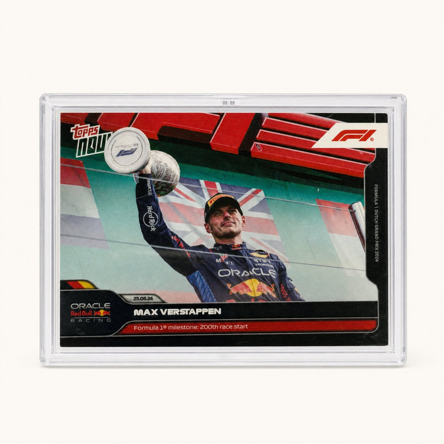 Topps Now · 25.08.24 · Max Verstappen milestone: 200th race start · home Grand Prix · 2nd place