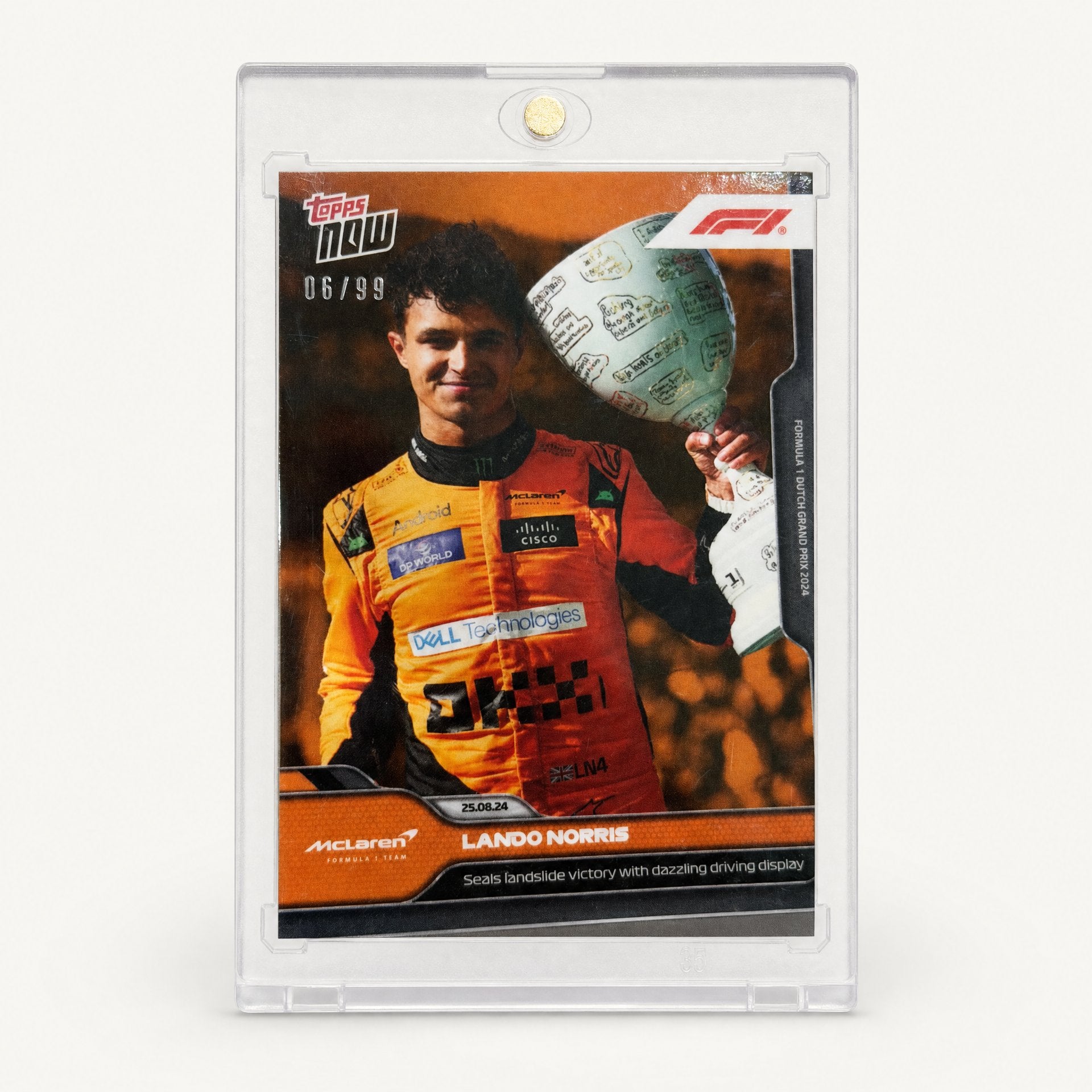 Topps Now · Lando Norris Dutch GP win · serial 06/99