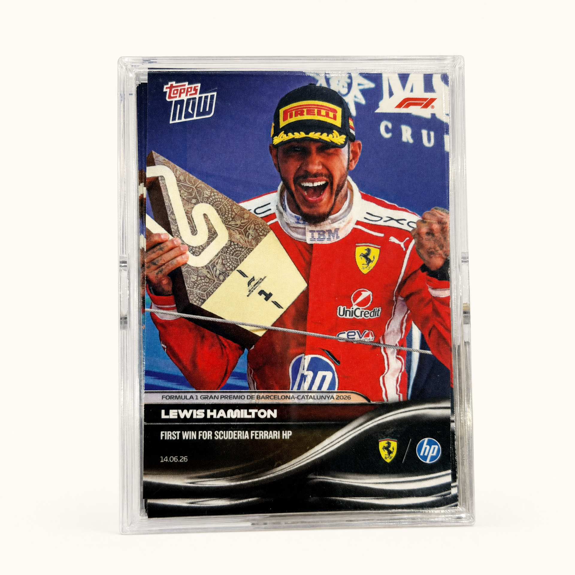 Topps Now · 14.06.26 · Lewis Hamilton first win for Scuderia Ferrari HP