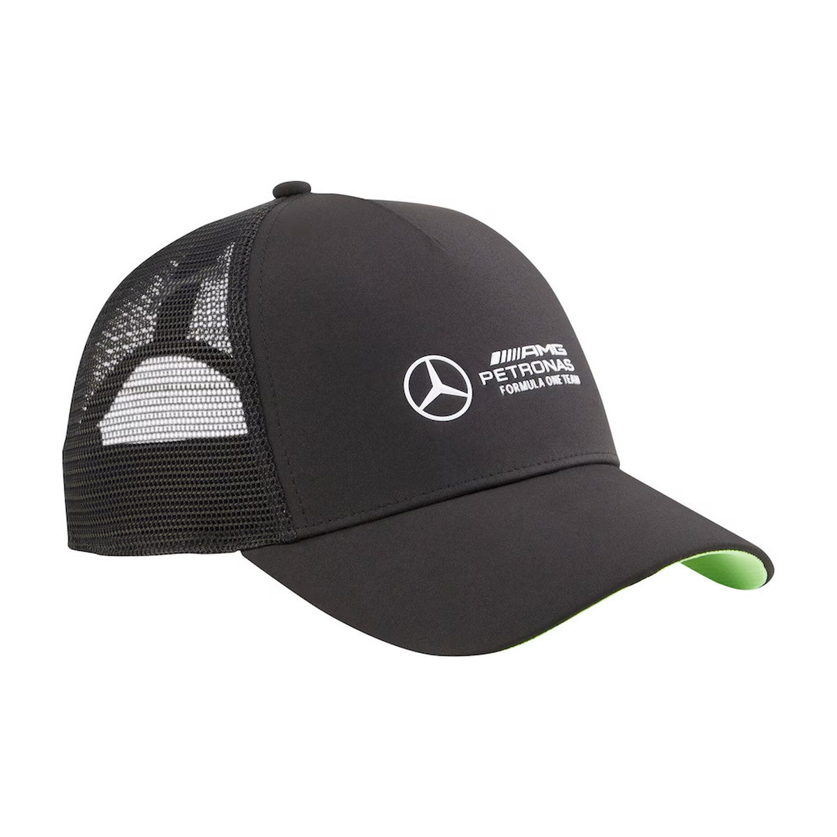 Mercedes-AMG Petronas F1 Team Puma 2024 Trucker Adjustable Hat - Black