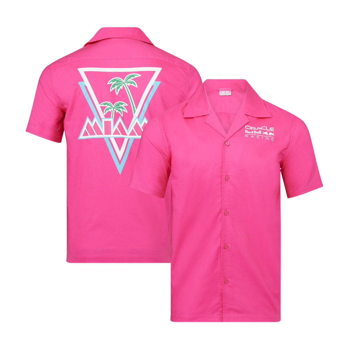 Red Bull Racing Castore 2023 F1 Miami Grand Prix Button-Up Shirt - Pink