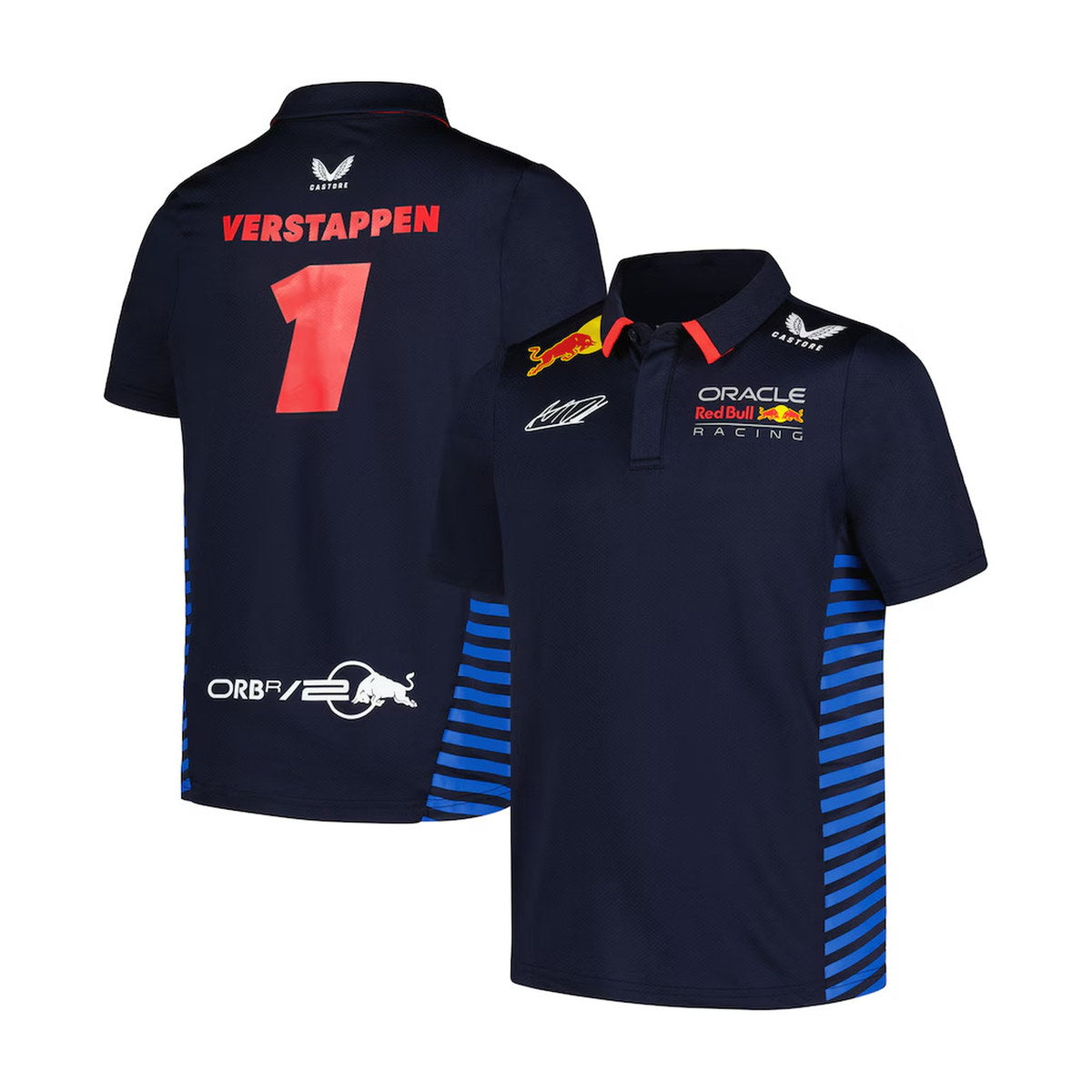 Max Verstappen Red Bull Racing Castore Youth 2024 Team Polo - Navy