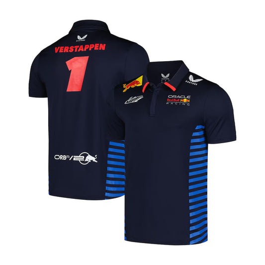 Max Verstappen Red Bull Racing Castore 2024 Team Polo - Navy