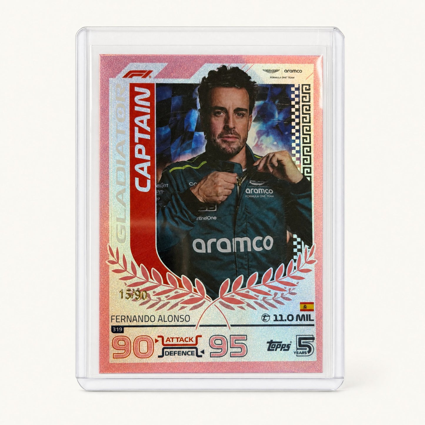 Topps Turbo Attax Gladiator · Fernando Alonso · serial 15/90