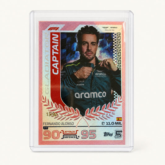 Topps Turbo Attax Gladiator · Fernando Alonso · serial 15/90