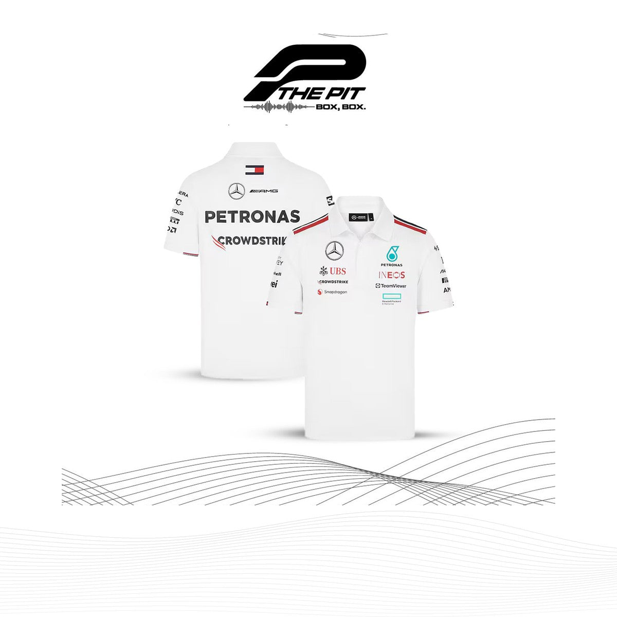Mercedes-AMG Petronas F1 Team 2024 Team Replica Polo - White