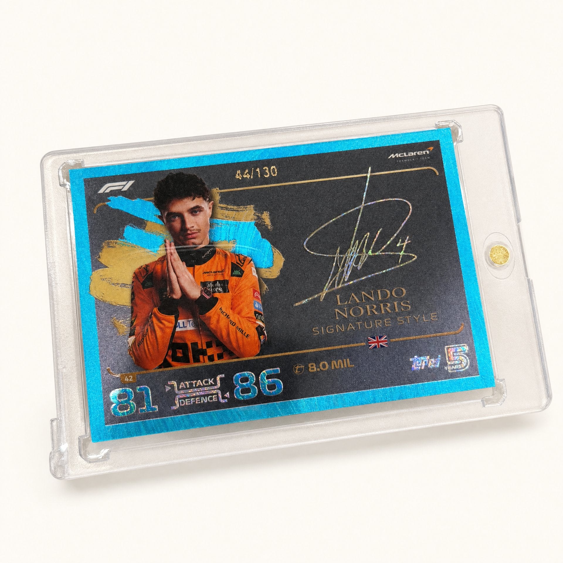 Topps Turbo Attax · Signature Style · Lando Norris · serial 44/130