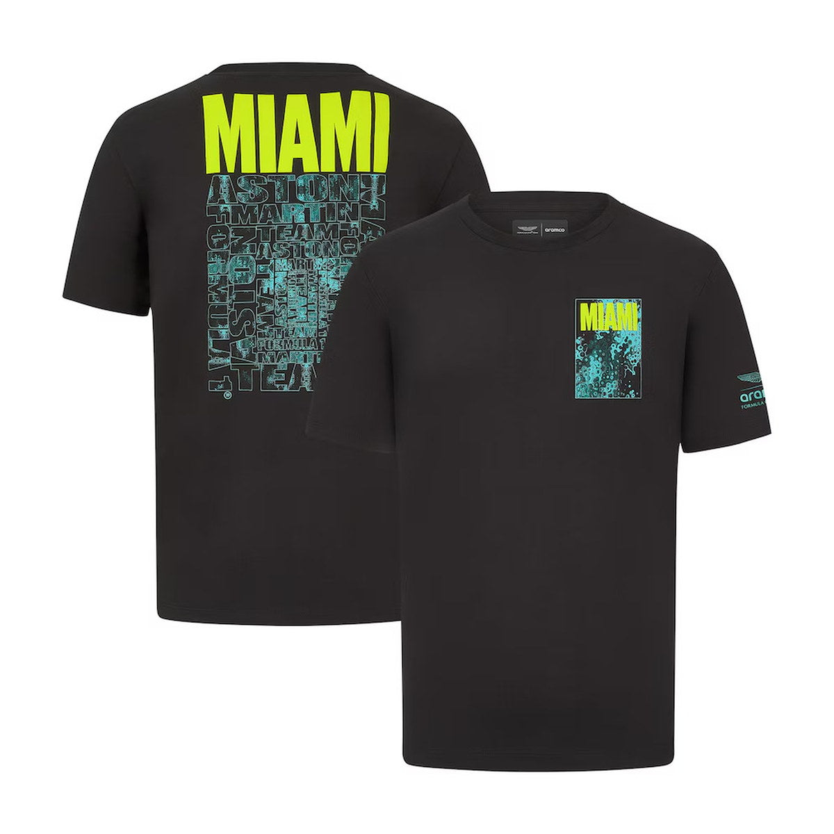 Aston Martin 2024 Miami Grand Prix Midnight Miami T-Shirt - Black