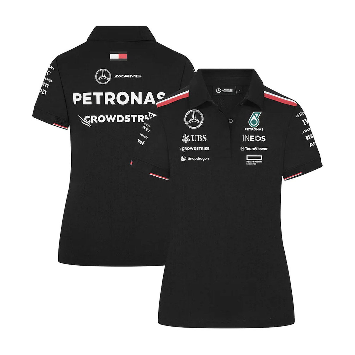 Mercedes-AMG Petronas F1 Team Women's Replica Team Polo - Black
