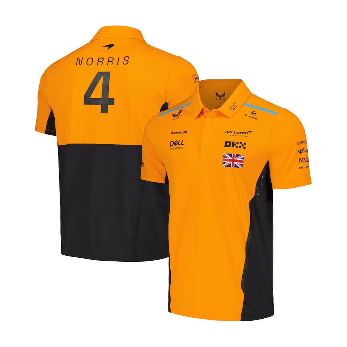 Lando Norris McLaren F1 Team Castore 2024 Driver Polo - Orange