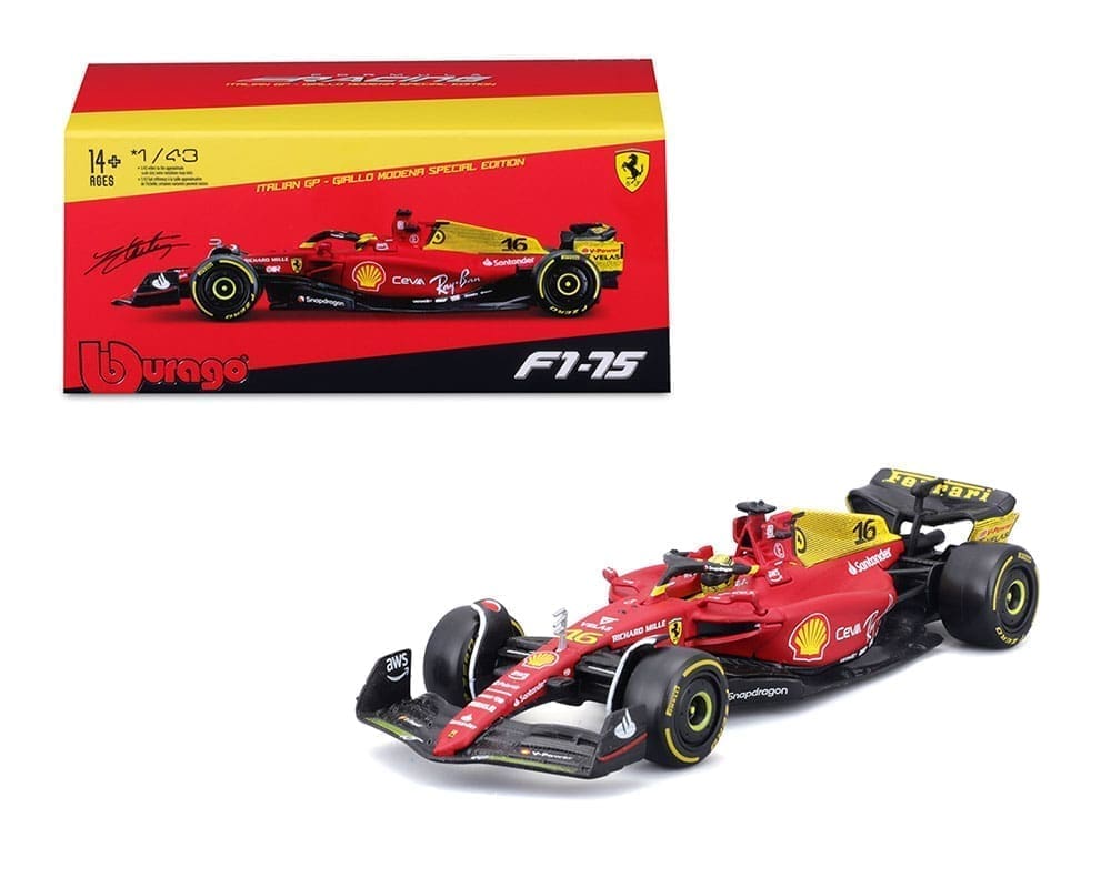 Bburago Ferrari F1-75 Charles Leclerc #16 1:43 model