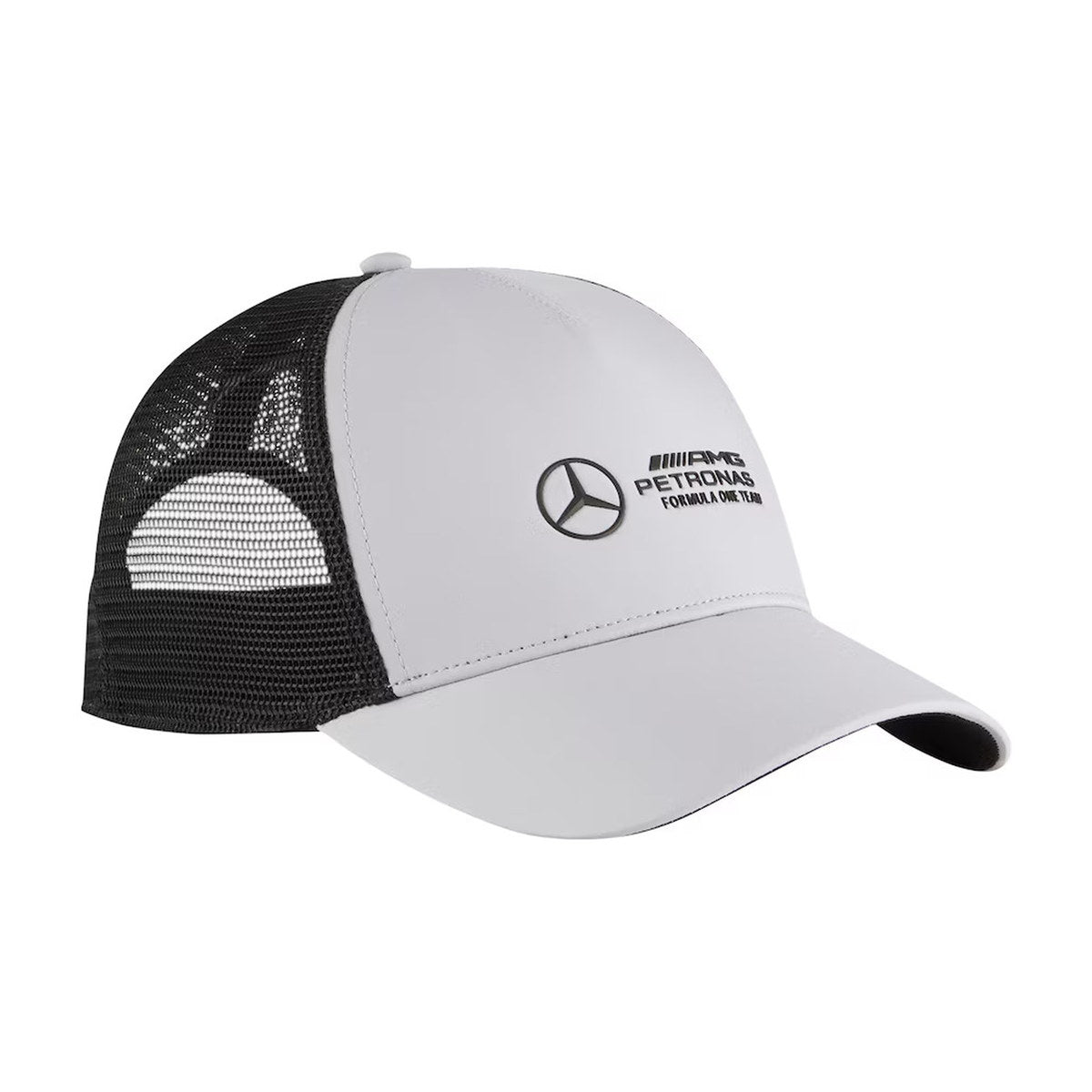 Mercedes-AMG Petronas F1 Team Puma 2024 Trucker Adjustable Hat - Silver