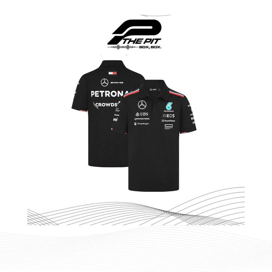 Mercedes-AMG Petronas F1 Team Mercedes 2024 Team Replica Polo - Black