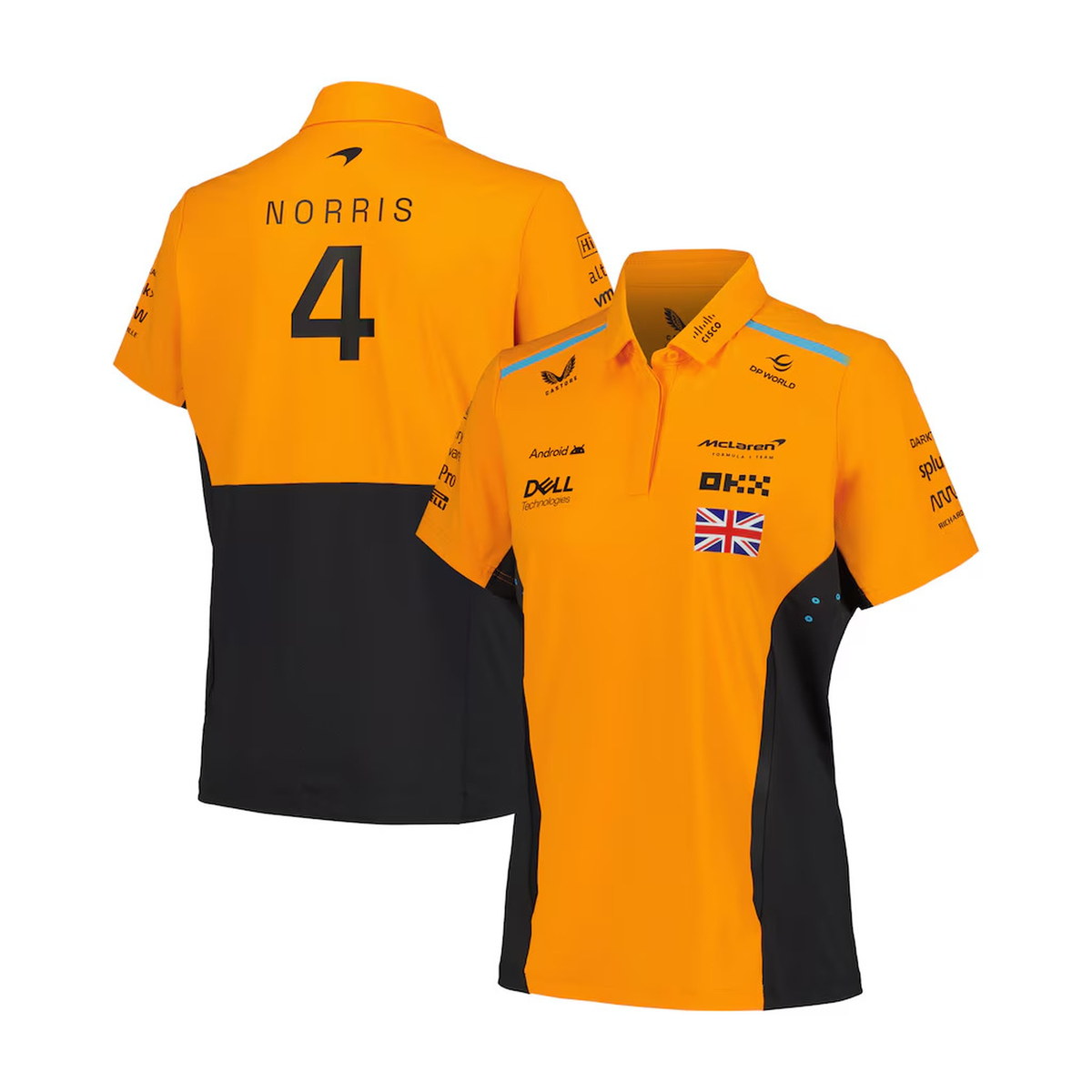 Lando Norris McLaren F1 Team Castore Women's 2024 Driver Polo - Orange