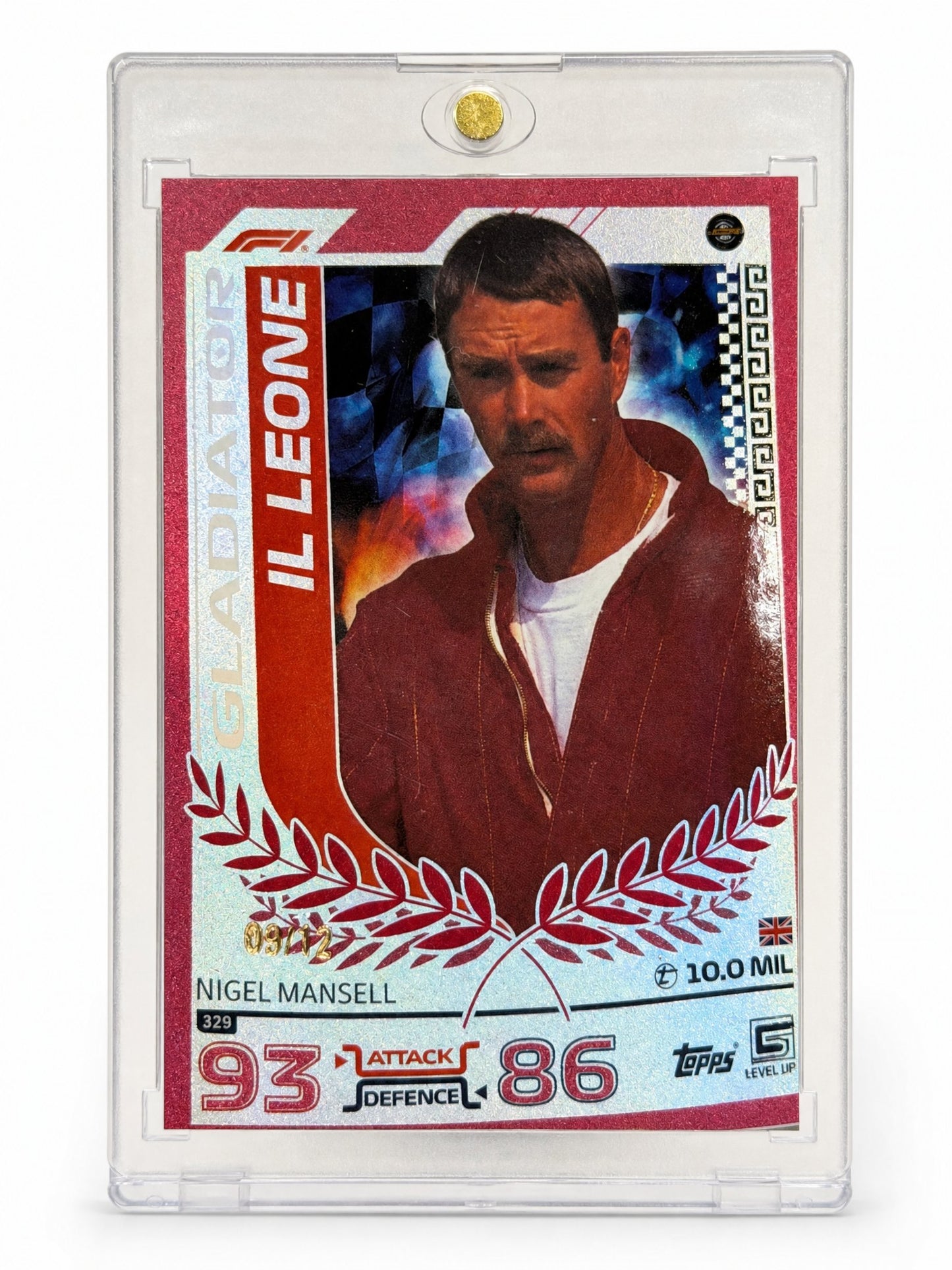 Turbo Attax · 100 Club · Nigel Mansell · serial 05/90 — card back