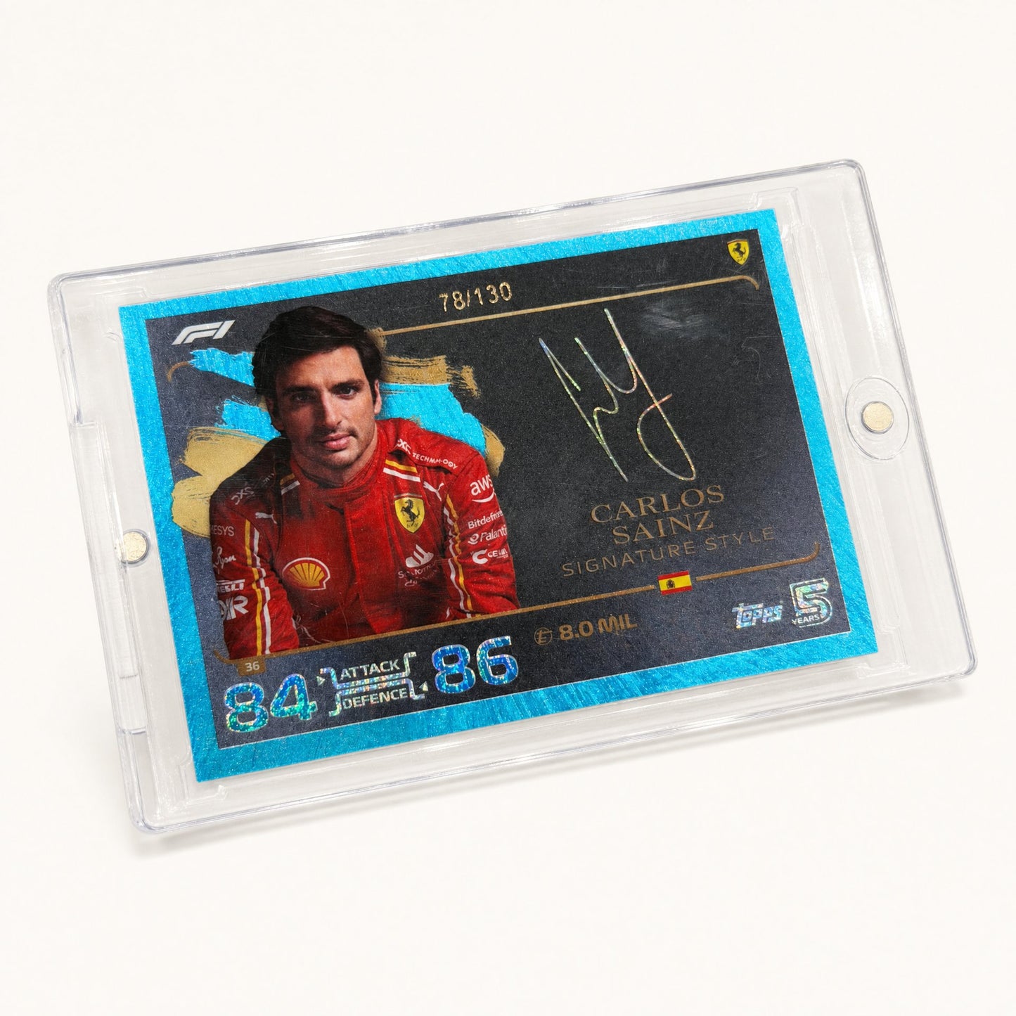 Topps Turbo Attax · Signature Style · Carlos Sainz · serial 78/130