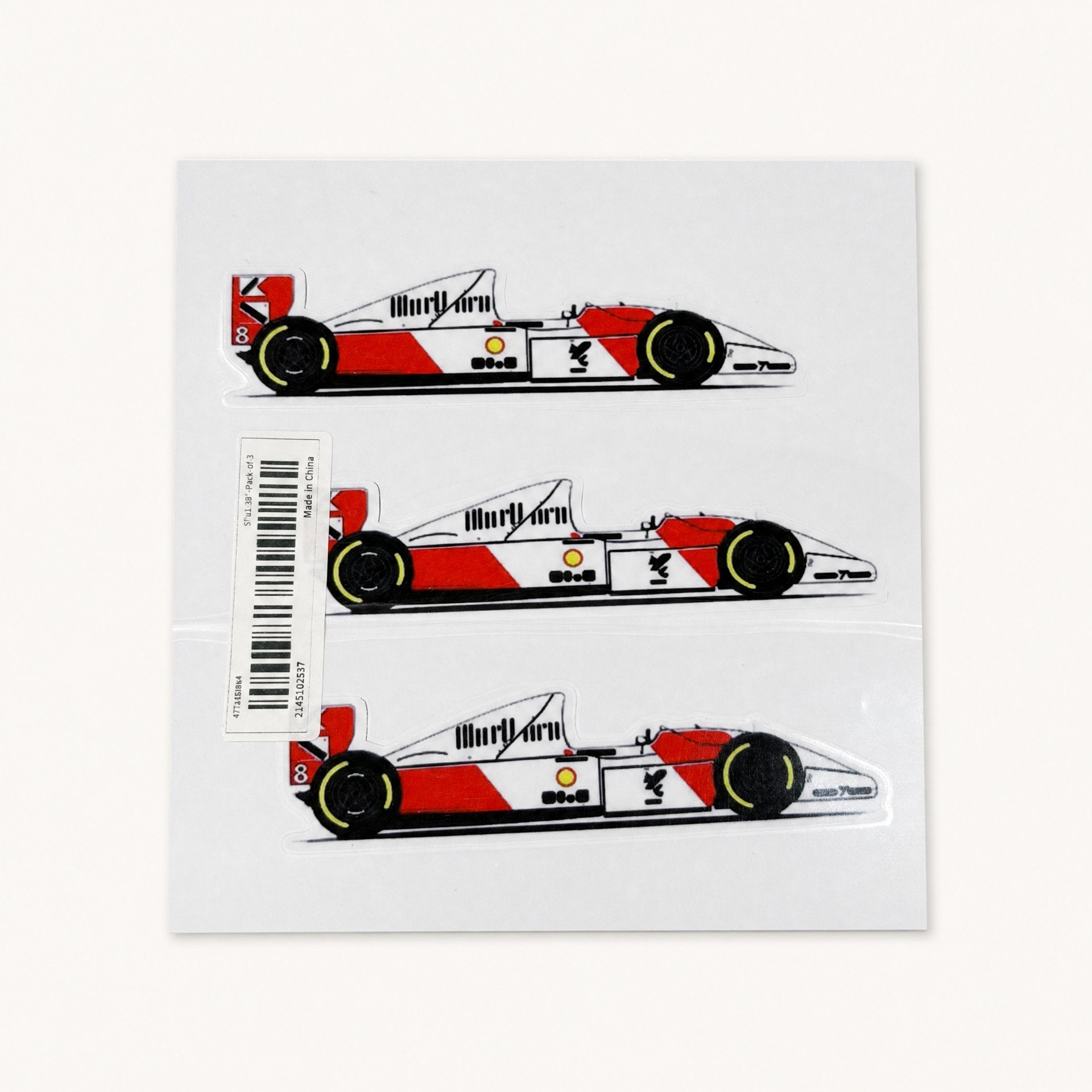 Vintage F1 car sticker
