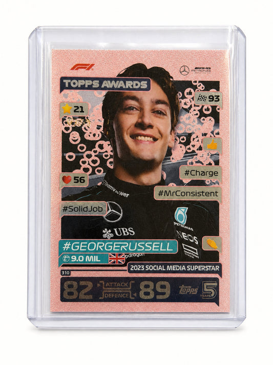 Topps Turbo Attax 2023 · Social Media Super Star · George Russell · serial 17/90